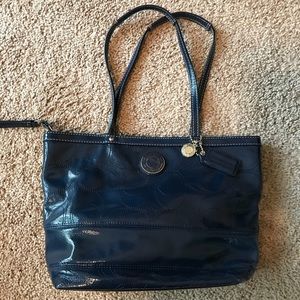 Dark blue Coach pocketbook/purse.